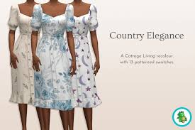 Previous article my makeup collection (maxis match) | sims 4 custom content showcase | 80+ links; Sims 4 Country Elegance And Cottage Cuteness Dresses Micat Game