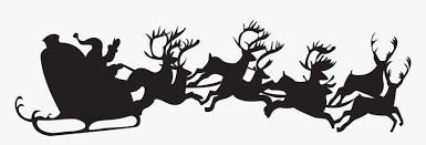 Find silhouette kids game, christmas maze with santa character. Santa And Reindeer Silhouette Png Santa Sleigh Silhouette Png Transparent Png Kindpng