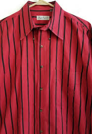 Vintage 90s Bugle Boy Co Red And Black Striped Button Down Shirt Size Large Bugleboy Buttonfront Shirt Size Black Stripes Mens Clothing Styles