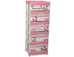 Nakas plastik dengan motif anyaman. Harga Lemari Plastik Napolly 5 Susun Hello Kitty Lemariweuh