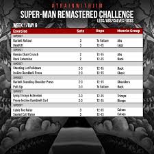 Super Man Remastered Challenge Jimstoppani Com Superman Workout Full Body Strength Training Routine Full Body Workout Plan