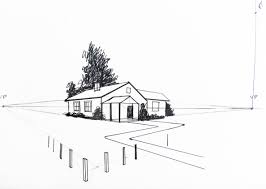 Then, draw horizontal trapezoids along the tops of these trapezoids to make the roof. Drawing In Perspective A Country Home In 2 Point Perspective Stafford Artworks