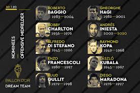 France football non abbandona i tifosi di calcio e dà vita al dream team: France Football Auf Twitter The 20 Nominees As The Best Offensive Midfields Of All Time Https T Co 5t9yu9rfxq Bodreamteam