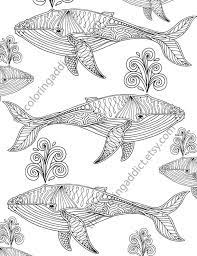 A whale featuring complex patterns all over its body. Pin On Coloring