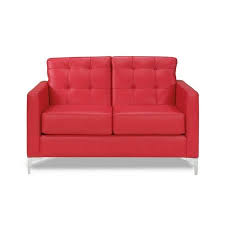 Leather loveseats are a timeless choice that is sturdy enough to withstand life with a busy family. Chandler Red Leather Loveseat Rentals Rental Furniture For Events Marquee Event Rentals