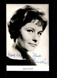 Agnes Busch Autograph Card Original Signed ## BC 166641