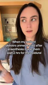 When anesthesia makes her wait 2 hours for the epidural…but she delivers  unmedicated like an absolute QUEEN 👑 Shoutout to the patients who go from  “Where's anesthesia?!” to “Never mind, I did