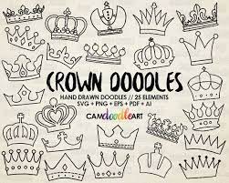 25 Doodle Crowns Vector Pack Hand Drawn Doodle Clipart Hand Etsy In 2021 How To Draw Hands Crown Drawing Doodles