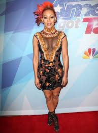 Mel B Wearing A Festive Dress With Sheer Panels At Nbc S America S Got Talent Season 12 Live Show In Hollywood On Mel B America S Got Talent Halloween Dress