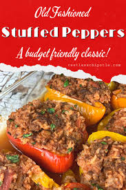 Old Fashioned Stuffed Bell Peppers Recipe In 2020 Stuffed Peppers Classic Stuffed Peppers Recipe Dinner Recipes Easy Family