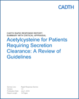 Acetylcysteine For Patients Requiring Secretion Clearance A Review Of Guidelines Ncbi Bookshelf