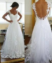 Elegant Wedding Dress Backless Sweetheart Wedding Dresses Neck Cap Sleeves Lace Appliqued White Tulle Ivory Lace Wedding Dress Backless Wedding Wedding Dresses
