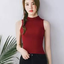 New Trendy High neck Sleeveless top for women