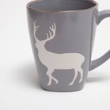 Grey Reindeer Mug Mugs Tableware Zara Home United Kingdom 12 Liked On Polyvore Featuring Home Kitchen Dining Drinkware Grey Mugs Mugs Tableware