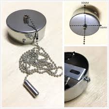 If your ceiling fan pull chain is broken because it was pulled out of the switch, there's an easy way to fix it. Light Pull Chain Switch Chrome Cover For Bathroom Ceiling Fan Etsy
