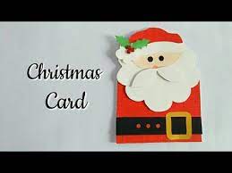 One option would be to buy it at a stationery shop but, wouldn't it be better to create one yourself? Diy Santa Christmas Card How To Make Christmas Greeting Card Simple And Easy Christmas Card For Kid Christmas Cards Christmas Cards Kids Simple Christmas Cards