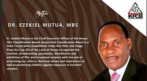 Let's hope he will help me, bridget said as she shared the message to mutua. Ceo Dr Ezekiel Mutua Kenya Film Classification Board Facebook
