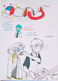 He mostly appears in a black and light blue divided by a white stripe sleeveless hoodie with worn dark pants, shorts. Chile Ch Explore Tumblr Posts And Blogs Tumgir