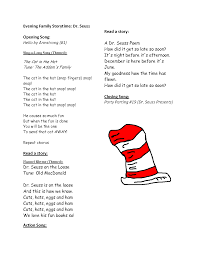 Evening Family Storytime Dr Seuss Opening Song Hello By Dr Seuss Crafts Dr Seuss Preschool Dr Seuss Activities