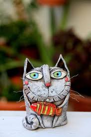 Ceramic Cat Miniature Cat Lover S Gift Animal Sculpture Cat Pottery Ceramic Animals Fisherman Gift In 2020 Cat Lover Gifts Gifts For Pet Lovers Gifts
