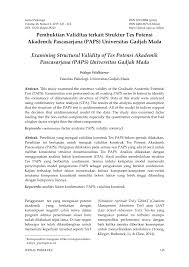 Soal tes potensi akademik s2 dan kunci jawaban pdf berikut ini adalah soal tes potensi akademik s2 dan kunci jawaban pdf yang bisa anda download secara gratis di website kami. Pdf Pembuktian Validitas Terkait Struktur Tes Potensi Akademik Pascasarjana Paps Universitas Gadjah Mada