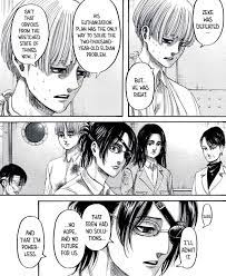 Chapter 132 Analysis Levi X Hanji Devote Your Heart Attack On Titan Amino Losing the woman he loved to his closest friend, along with any chance of living happily in peace he shanghai'd levi into joining the survey corps by subtly implying that without the survey corps in chapter 72, the survey corps encounter something they've never seen before: chapter 132 analysis levi x hanji