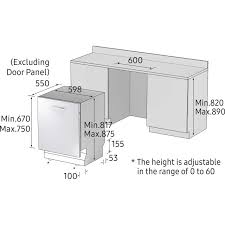 Chances are that it has a width of 45 centimeters. Samsung Dishwasher Dimensions Clearance Sale Find The Best Prices And Places To Buy