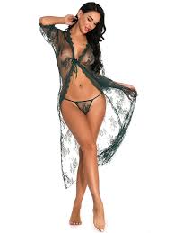 Baby dolls Lingerie Lace Floral Print Sheer Lace - TD Mercado