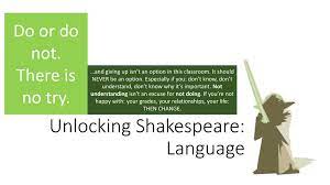 Language do or do not. Unlocking Shakespeare Language Ppt Download