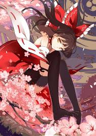 博麗霊夢と桜の画像 50枚 東方画像まとめブログ かわいいアニメガール 東方 かわいい 霊夢 かわいい