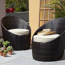 Jakarta Pair Of Egg Chairs Linen Home Garden George At Asda Outdoor Patio Decor Garden Furniture Outdoor Furniture Sets