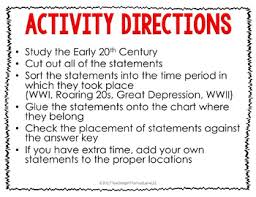20th Century Wwi Roaring 20s Great Depression Wwii Timeline Sort Us History
