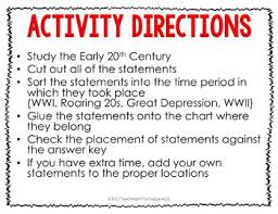 20th Century Wwi Roaring 20s Great Depression Wwii Timeline Sort Us History
