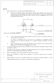 Bn Ds C42 Pipe Spacing Standard Metric Units