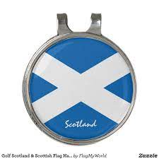 Golf Scotland Scottish Flag Hat Clip Ball Marker Zazzle Com In 2021 Scottish Flag Ball Markers Hat Clips