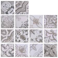 Nikea Sephia 10x10 Cm Mix Wall Pattern Tile Set By Yurtbay Tile Patterns Wall Patterns Victorian Tiles