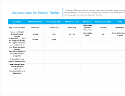 Designed as simple team building activities to help ease employees or groups into a little team. Ice Breakers Tracker
