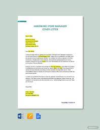 Hardware Store Manager Cover Letter Template Free Pdf Word Doc Apple Mac Pages Google Docs Cover Letter Template Cover Letter Template Free Letter Templates
