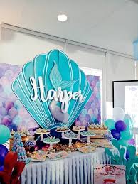 You can texture surfaces with fishnets, which is a clever way of accenting your nautical theme. Under The Sea Magical Mermaid Birthday Party Kara S Party Ideas Mermaid Party Decorations Mermaid Birthday Party Decorations Mermaid Theme Birthday
