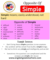 Examples of arduous in a sentence. Opposite Of Simple Antonyms Of Simple Meaning And Example Sentences English Grammar Here
