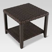 Halsted Wicker Square Patio Side Table Threshold Brown Patio Side Table Wicker Side Table Patio Furniture Collection