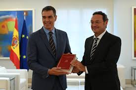 La Moncloa. 06/09/2023. El presidente en funciones recibe del fiscal  general del Estado la Memoria Anual de la Fiscalía [Presidente/Actividad]