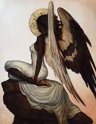 Black Women Art Seraphim Ii High Vigil By S C Versillee Black Art Painting Black Love Art Female Art