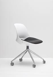 humanscale trea todd bracher black and white 4 legs wheels decor clean aesthetic brooklyn designer home office chair office chair wheel decor