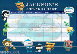 Details About Personalised Childrens Octonauts Reward Chart Magnet Strips Star Stickers