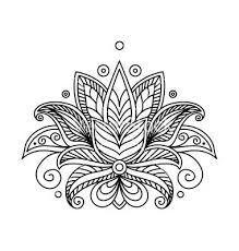 Persian Or Turkish Paisley Flower Henna Lotus Vector By Seamartini Flower Henna Sternum Tattoo Design Tattoos