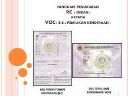Artikel ini menerangkan bagaimana perkara pertama perlu dibuat. Roadtax4u Panduan Penukaran Rc Geran Kepada Voc Facebook