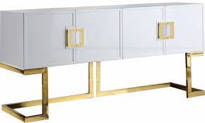 You reserve special dishes and table linens just for these important events and make all the best cuisine for everyone to enjoy. Evie Modern White Lacquer Sideboard With Gold Stainless Steel Trim And Base
