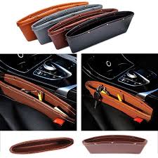 Luxury Vehicle Front Seat Gap Filler Leather Car Organizers Leather Car Seats Cars Organization Car Storage