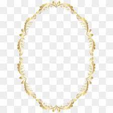 Golden Oval Border Transparent Png Clip Art Gold Floral Frame Oval Png Png Download Circle Frames Gold Frame
